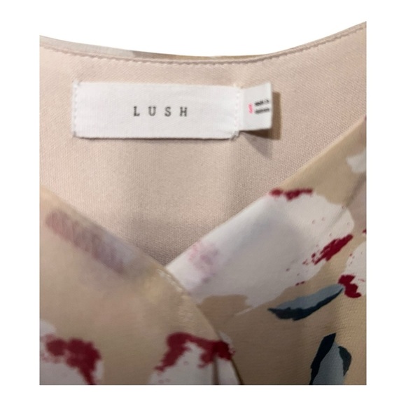 Lush Beige Floral Maxi Dress – Size Small - Picture 4 of 7